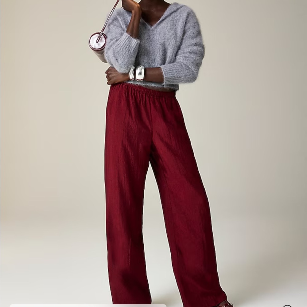 J.Crew Stratus pants in texture satin